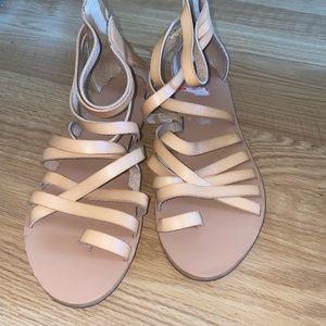 Tan gladiator sandals